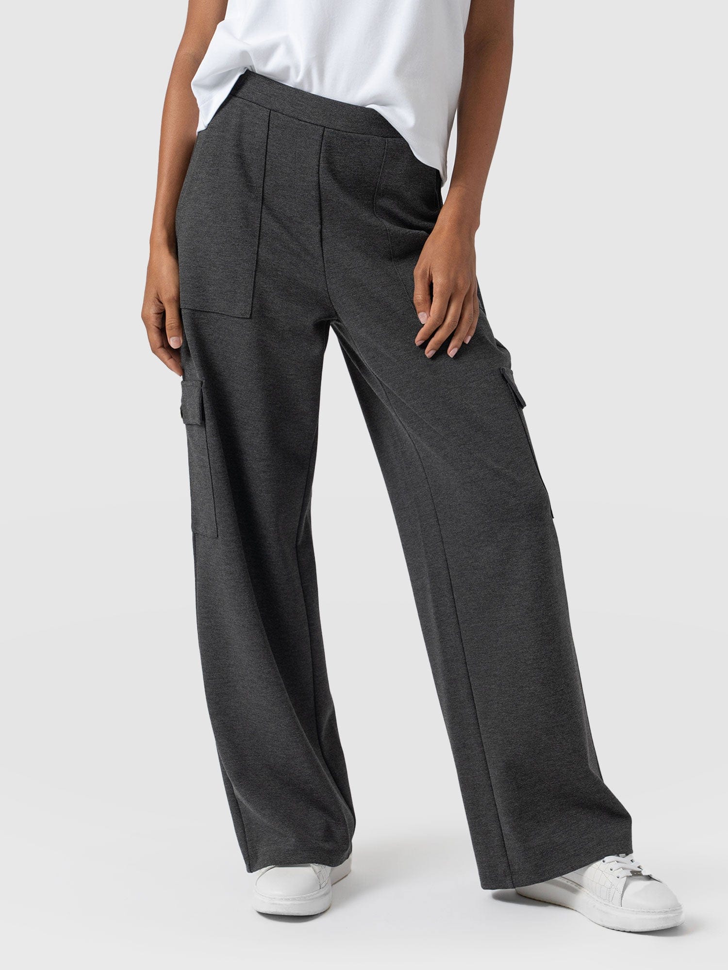 Cargo Chelsea Wide Leg Pant Charcoal - Women's Pants | Saint + Sofia® US